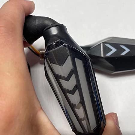 ELTRON TURBO Imported Waterproof Flexible Arrow Running Style Blinker Bright LED Indicators Universal For All Bike Models Motorcycle Turn Signal Lights (Pack of 4, Yellow And Blue)