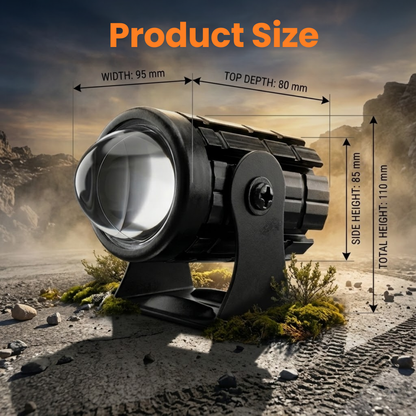 Eltron Turbo LED Mini Gun Driving Fog Light Yellow And White Light Reflection