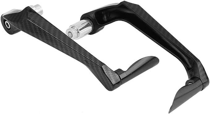 ELTRON TURBO Universal 7/8in 22mm CNC Aluminum Handlebar Brake Clutch Lever Hand Guard Protector for Motorcycle, Motorbike, Grey, Coated