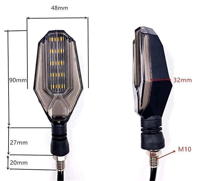 ELTRON TURBO Imported DC Power Super Quality U SHAPE Style Bright Blinker LED Indicators Universal For All Bikes, Motorcycles Turn Signal Lights