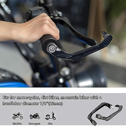 ELTRON TURBO Universal 7/8in 22mm CNC Aluminum Handlebar Brake Clutch Lever Hand Guard Protector for Motorcycle, Motorbike, Grey, Coated