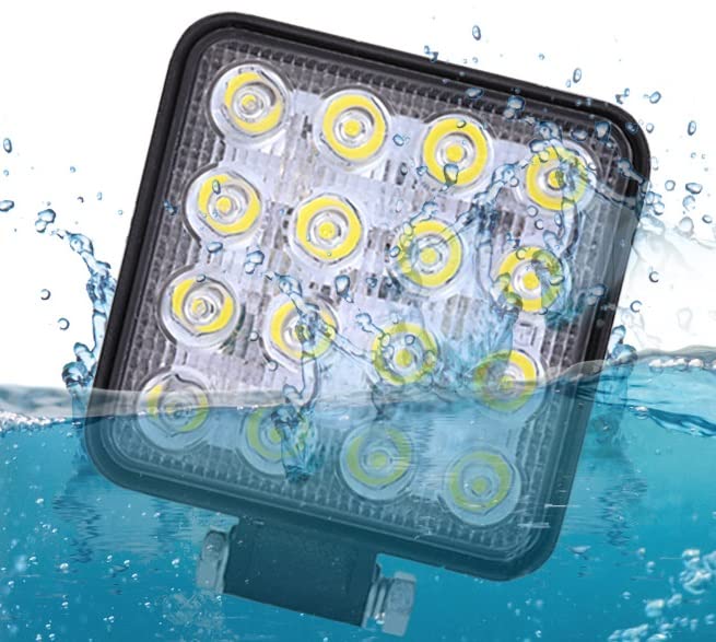 ELTRON TURBO Original Waterproof 16 LED 48W 12V DC Square Focus Beam Light | Fog Light Waterproof Pod Driving Spot Head Lamp