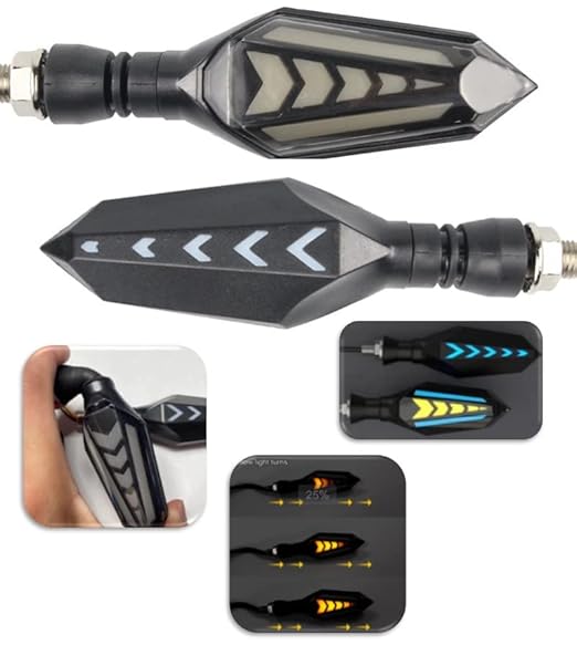 ELTRON TURBO Imported Original Waterproof Arrow Running Blinker Bright LED Indicators Universal For All Bike Models Motorcycle Turn Signal Lights