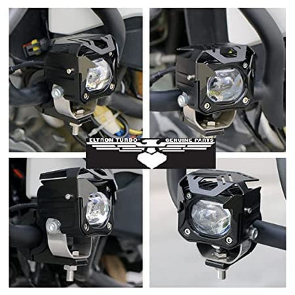 ELTRON TURBO Imported 160W Single Lens Fog Light (Yellow + White) DC 12V–24V | Universal Fit | Pack of 2 with Switch | 1 Year Warranty