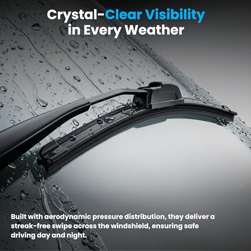 Eltron Turbo Windshield Wiper Blades Compatible with all given car Pair (D-24, P-16) Superior All-Weather Rubber, Aerodynamic Design, Quick Install with 1 year warranty