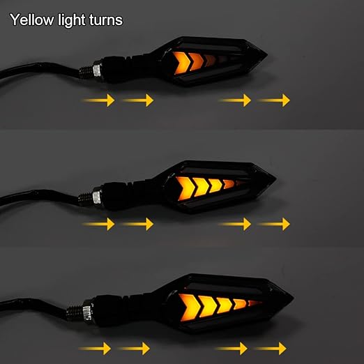 ELTRON TURBO Imported Original Waterproof Arrow Running Blinker Bright LED Indicators Universal For All Bike Models Motorcycle Turn Signal Lights