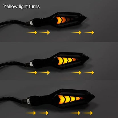 ELTRON TURBO Imported Original Waterproof Arrow Running Blinker Bright LED Indicators Universal For All Bike Models Motorcycle Turn Signal Lights