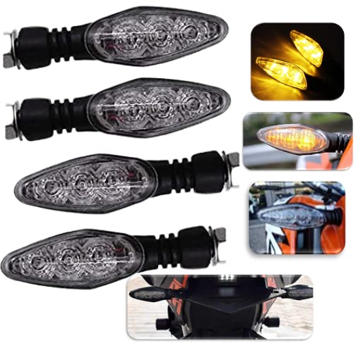 ELTRON TURBO Elt8Fhd Unbreakable Waterproof Quality Rubber Ktm Style Indicators Smd High Bright Universal For All Bikes Models Turn Signal Lights With 3 Months Warranty