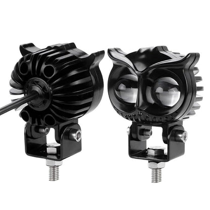 ELTRON TURBO 3 Month Warranty Owl Shape Imported Fog LED Light 12V-24V 55W Dc, Aluminium Material Yellow And White Beam Off-Roading Universal For All Motorcycle, Scooty, Car
