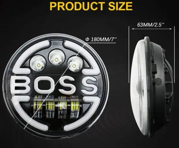 Headlight Boss Style LED DRL Front High Bright Compitable Fot Thar Eltron Turbo