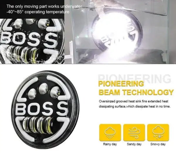 Headlight Boss Style LED DRL Front High Bright Compitable Fot Thar Eltron Turbo