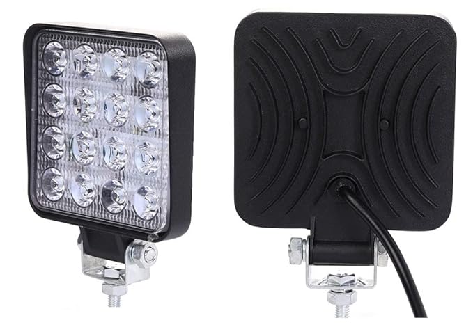 ELTRON TURBO Original Waterproof 16 LED 48W 12V DC Square Focus Beam Light | Fog Light Waterproof Pod Driving Spot Head Lamp