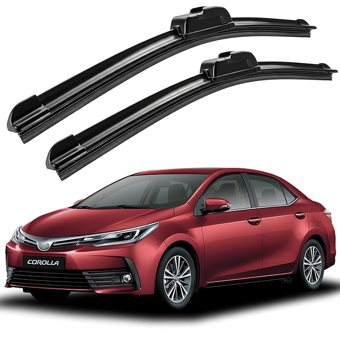 Eltron Turbo Windshield Wiper Blades Compatible with all given car Pair (D-24, P-16) Superior All-Weather Rubber, Aerodynamic Design, Quick Install with 1 year warranty