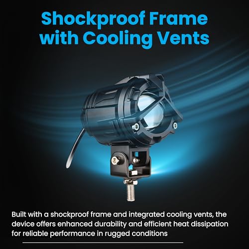 ELTRON TURBO Imported 1 year Warranty Y Shape Mercedes Style Beam LED Fog Light Universal For All Motorcycle, Bike, Cars Light Waterproof Color White & Yellow (Pack Of 2, 12-24V DC 140 W, Switch)