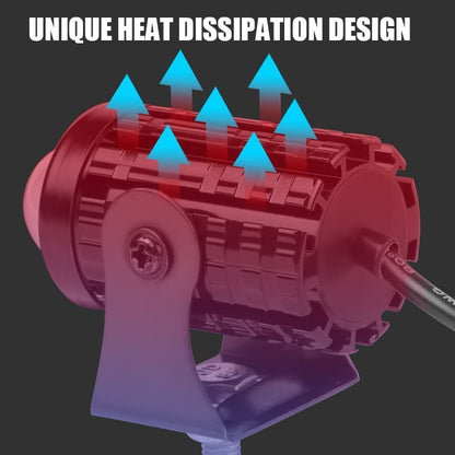 ELTRON TURBO Original DC Power 18W Mini Gun Driving Fog Light Universal For All Models of Motorcycle, Bikes, Scooters, Projector (Pack of 2, Yellow & White 1 Month Warranty)