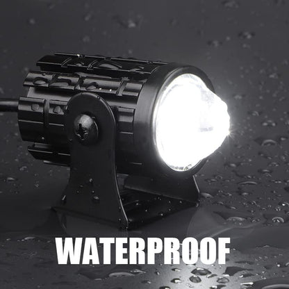 ELTRON TURBO Original DC Power 18W Mini Gun Driving Fog Light Universal For All Models of Motorcycle, Bikes, Scooters, Projector (Pack of 2, Yellow & White 1 Month Warranty)