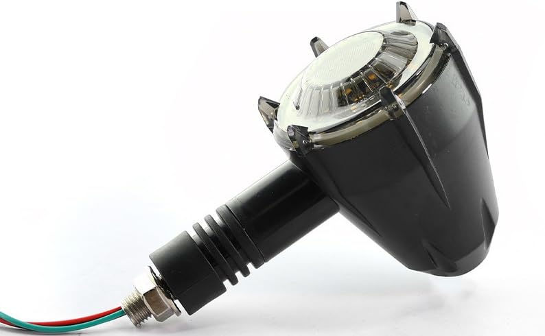 ELTRON TURBO Original Waterproof Flexible Rubber Smd New Round Running Indicators High Bright Universal For All Bikes Models Turn Led Signal Lights Motorcycle (Amber And Blue) (Pack Of 4)