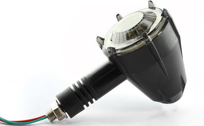 ELTRON TURBO Original Waterproof Flexible Rubber Smd New Round Running Indicators High Bright Universal For All Bikes Models Turn Led Signal Lights Motorcycle (Amber And Blue) (Pack Of 4)