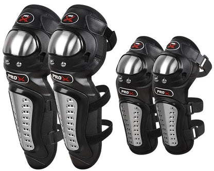 ELTRON TURBO Motorcycle Imported Quality Breathable Adjustable Elbow & Knee Guard Pads Brace Attractive & PROTACTIVE Bikers and Riders Motorcycle Knee and Elbow Protector Free Size (Black)