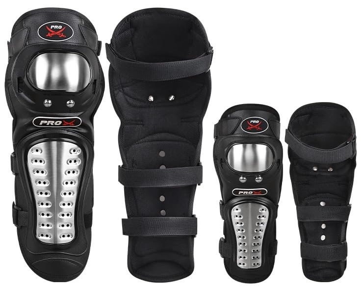 ELTRON TURBO Motorcycle Imported Quality Breathable Adjustable Elbow & Knee Guard Pads Brace Attractive & PROTACTIVE Bikers and Riders Motorcycle Knee and Elbow Protector Free Size (Black)