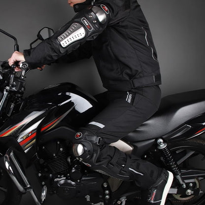 ELTRON TURBO Motorcycle Imported Quality Breathable Adjustable Elbow & Knee Guard Pads Brace Attractive & PROTACTIVE Bikers and Riders Motorcycle Knee and Elbow Protector Free Size (Black)