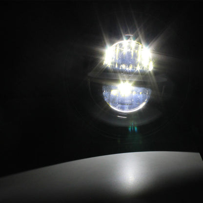 ELTRON TURBO Warranty Imported DC Power Minus DRL 7 Inchs Headlight Front LED Headlight Bulb White and Yellow, Angel Eye Lamp Compatible for All Bullet & Thar Models, Hi And Low Beam Amber (Pack Of 1)