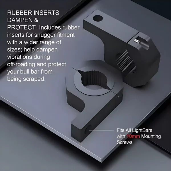 Eltron Turbo Hevy Duty Fog Lamp Clamp Aluminum Metal Waterproof Universal Fit