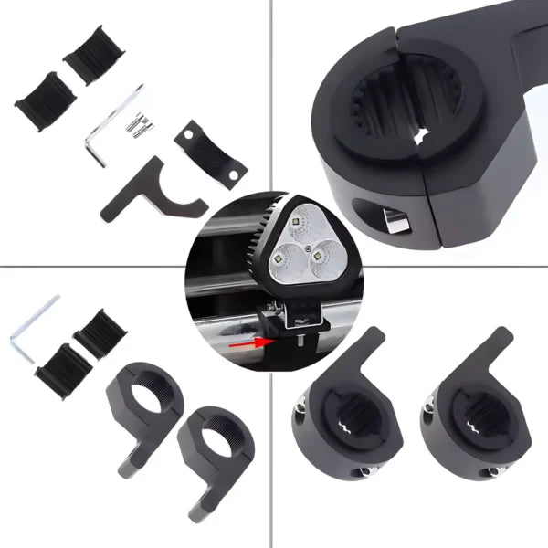 Eltron Turbo Hevy Duty Fog Lamp Clamp Aluminum Metal Waterproof Universal Fit